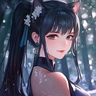 插画闪屏猫女
