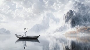 新中式禅意山水船