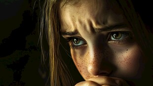 满脸雀斑的儿童