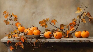 堆在墙角的南瓜