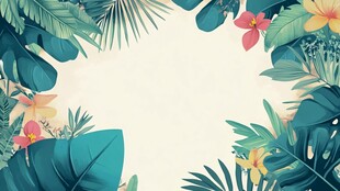 植物背景扁平插画