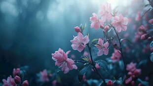 唯美杜鹃花背景