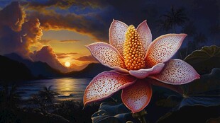 3d荷花装饰画