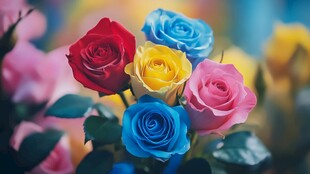 炫彩玫瑰花