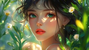 雏菊少女插画