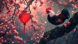 唯美鸡年