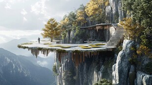 魅力挪威市悬浮岛设计