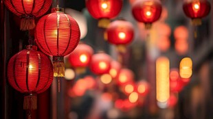 喜庆场景灯笼密布