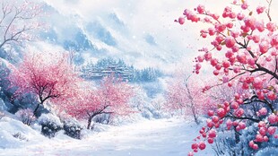 唯美梦幻梅花林