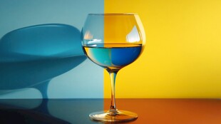 高脚杯暖色背景