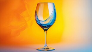 红酒杯高脚杯暖色背景