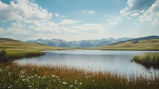 赛里木高山湖泊