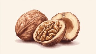 核桃插画设计