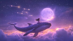 美人鱼宽屏插画