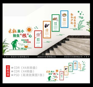 食堂楼梯文化墙