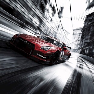 跑车线条飞驰电掣