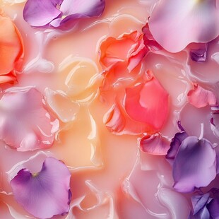 3d浮雕缤纷花卉