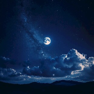 蓝月夜梦幻唯美奇幻