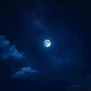 蓝月夜梦幻唯美奇幻