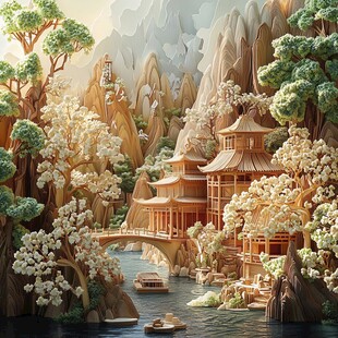 二维半浮雕场景