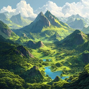 宽屏风景画