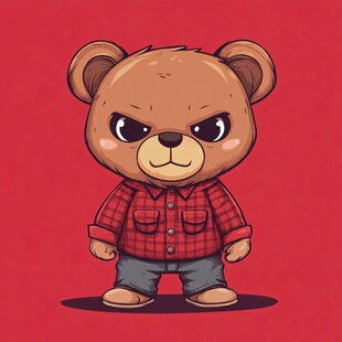 酷帅熊卡通形象