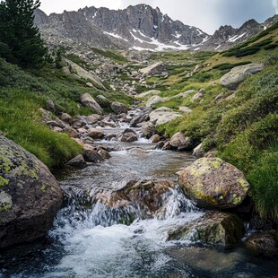 高山草甸溪流