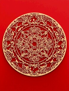 浮雕红色材质金瓷片