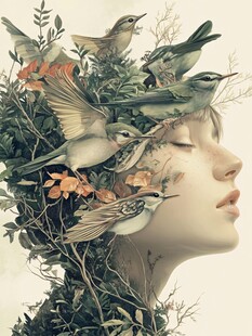 人与自然类插图