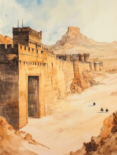 新疆魔鬼城插画