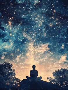 星辰大海男孩背影