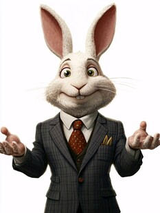 西装正装兔
