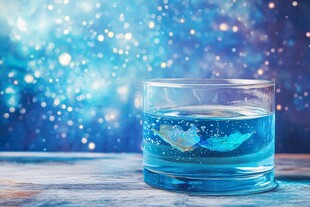 高清海洋之心气泡水