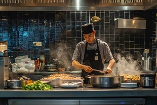 中餐热菜厨房