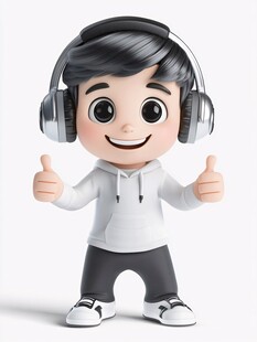 广播主持卡通形象