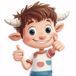 小牛点赞素材