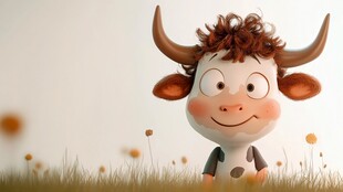 个性潮流卡通小牛