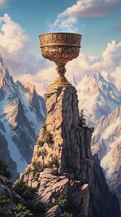 天界晓钟风景插画