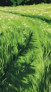 节气插画草地