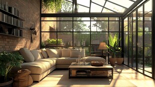 阳光房装修渲染图