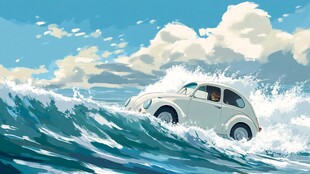 乘风破浪包装插画