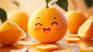 开心表情水果