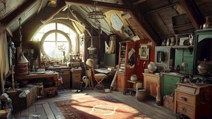 美式卡通风格场景