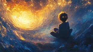星辰大海男孩背影