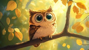 猫头鹰绘本插画