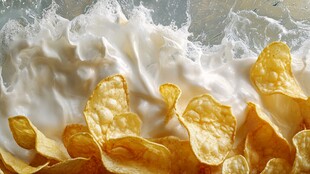 薯片特写脂肪食物