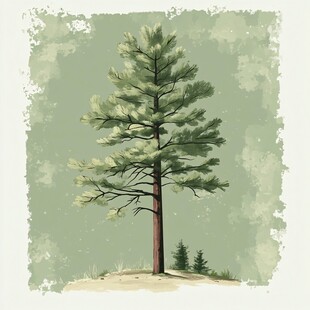 矮松插画