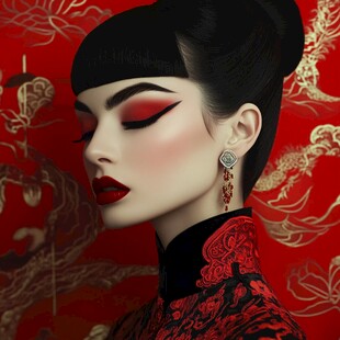彩妆人物欣赏