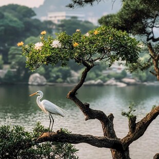 莲峰赏鹭