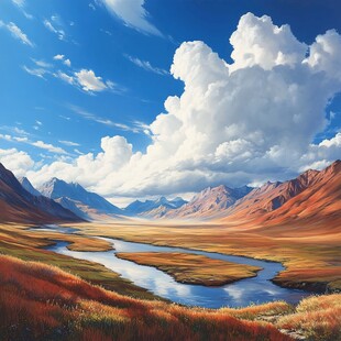 宽屏风景画